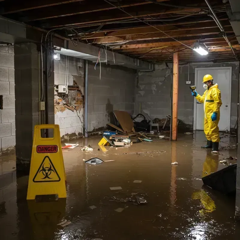 Flooded Basement Electrical Hazard in Sylva, NC Property