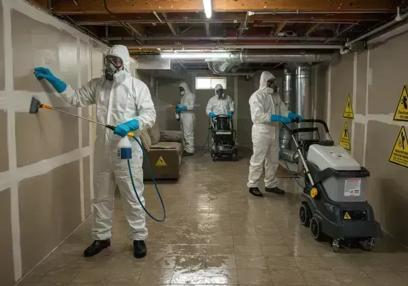 Basement Moisture Removal and Structural Drying process in Sylva, NC